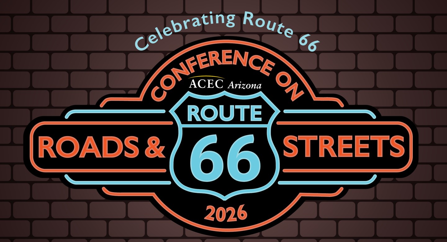 Roads & Streets 2026 conference artwork celebrating Route 66